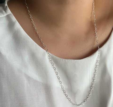 Corrente Elos Brilhosos Prata 925