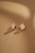 Brinco Quadrado Liso e Cravejada Banhado a Ouro - comprar online