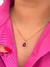 Conjunto Gota Rosa Cravejada Banhado a Ouro - Marquesa Joia