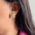 Conjunto de Flor Vazada Banhado a Ouro - loja online