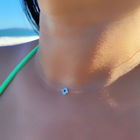 Choker Olho Grego Prata 925