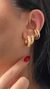 Piercing de Orelha Quatro Voltas Banhado a Ouro na internet