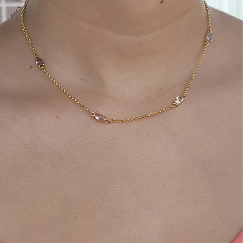 Choker na Pedra Fusion Colorida