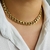 Corrente Groumet Lisa Banhada a Ouro