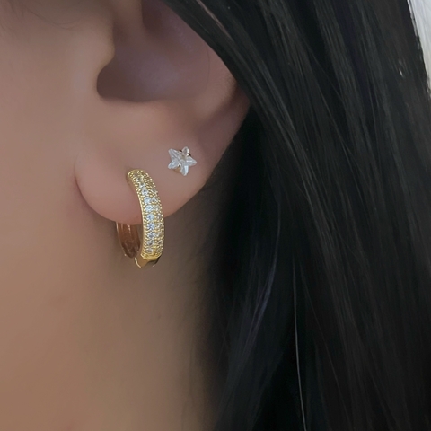 Argola Click Cravejada