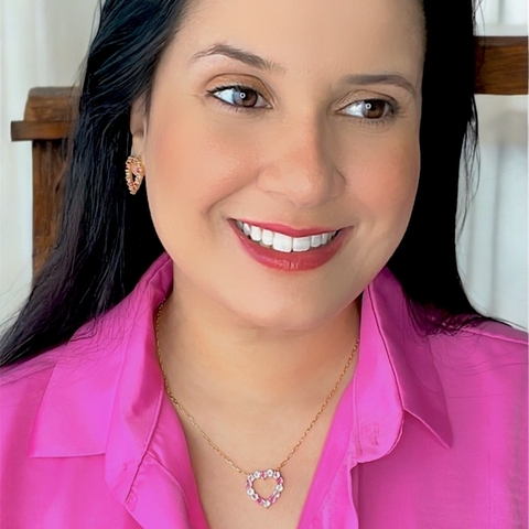 Conjunto de Coração Colorido Banhado a Ouro - comprar online