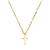 Colar Infantil Pingente Cruz Banhado a Ouro - comprar online