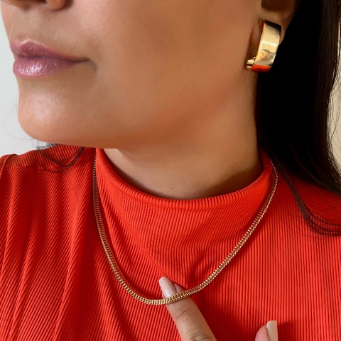 Colar Texturizado Banhado a Ouro - comprar online