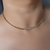 Gargantilha Duo Malha Laminada Banhado a Ouro