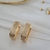 Argola Retangular Cravejada Banhado a Ouro - comprar online