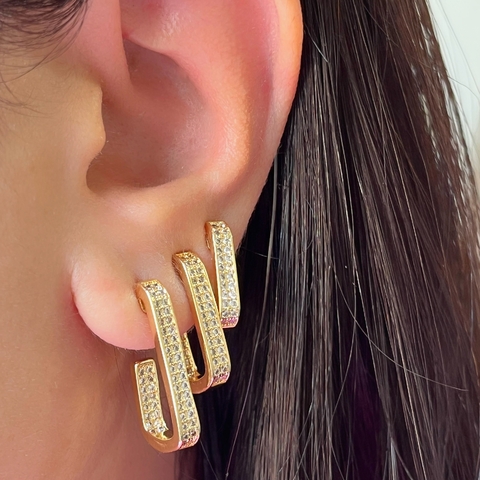 Trio de Meia Argola Banhado a Ouro - comprar online