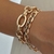 Pulseira Groumet Lisa Banhado a Ouro - comprar online