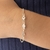 Pulseira Infantil 3 Zircônias Cristais Prata 925 na internet