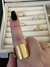 Anel Texturizado Liso Banhado a Ouro - comprar online