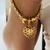Pulseira Palmeirinha Pingente Coração Banhada a Ouro na internet