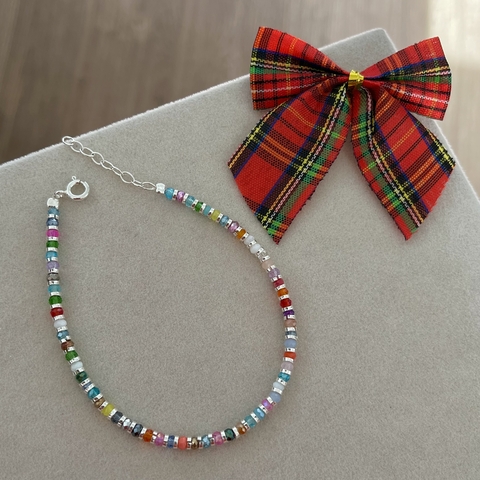 Pulseira Miçangas Coloridas Prata 925 - comprar online