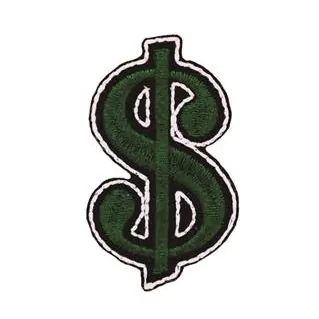 Patch Termocolante Cifrão Dinheiro - 6,0 x 3,4cm