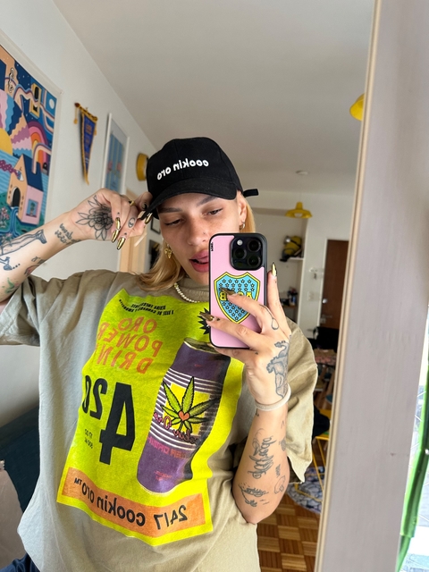 Remera Power Drink Beige