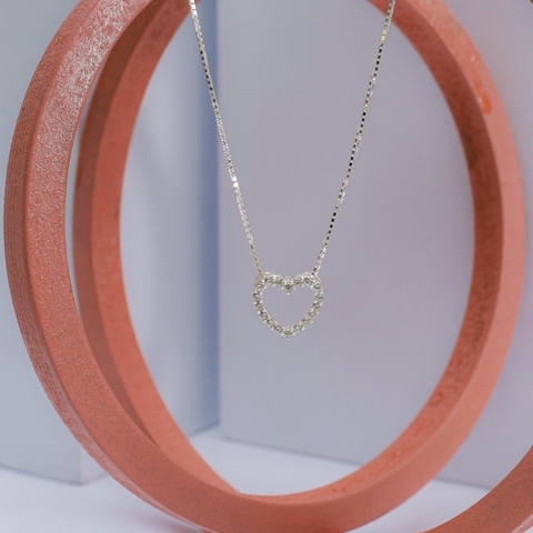 COLAR CORAÇÃO CRAVEJADO - comprar online