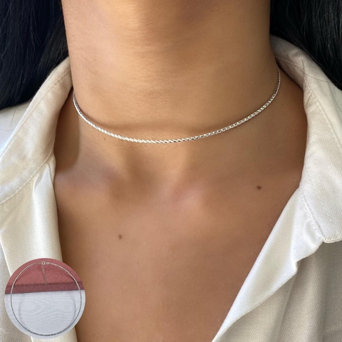 CHOKER FIO RIGIDO TORCIDO