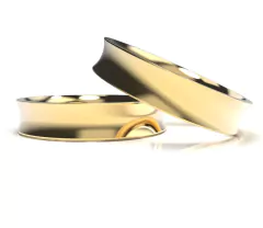 COD.AL011 ALIANÇA OURO 18K CONCAVA ANATÔMICA 4 MM - comprar online
