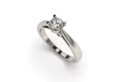 SOLITARIO OURO BRANCO 18K E DIAMANTE - comprar online