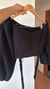 Cropped c bojo / c mangas PRETO - comprar online