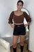 Short em alfaiataria c cinto PRETO TAM M