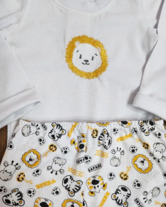 Conjunto Body com Calça Safari Amarelo - Atelie Luciana Vaz