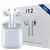 Fone de Ouvido Bluetooth I12 Touch Sem Fio 5.0 Premium Tws Com Microfone Academia Ios e Android - Branco