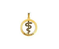Pingente formatura de ouro 18k medicina