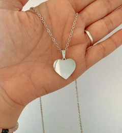 Corazón grabado pulsera/cadenita - comprar online
