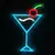 Taça Cocktail Cereja neon na internet