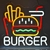 Hambúrguer, Fritas, Refrigerante, neon Luminoso Led na internet