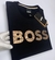 Blusa Camisa Boss Preta Envio Imediato FK MULTIMARCAS