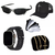 Kit Masculino Óculos Lupa + Boné Fé Preto + Par de Meia + Corrente Banhado a Ouro
