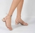 SANDÁLIA NUDE COM PEDRARIA JORGE BISCHOFF - comprar online