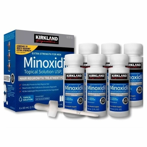 Kit 6un Minoxidil Kirkland Extra Strenght For Men 5% 60ml
