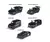 Set com 5 miniaturas Black edition - Majorette (Audi, Nissan, Brabus, Mercedes, Challanger) - loja online