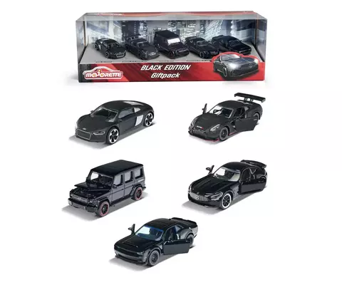 Set com 5 miniaturas Black edition - Majorette (Audi, Nissan, Brabus, Mercedes, Challanger) - comprar online