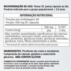 Picolinato de Cromo 60 cápsulas 500mg Herbalize - comprar online