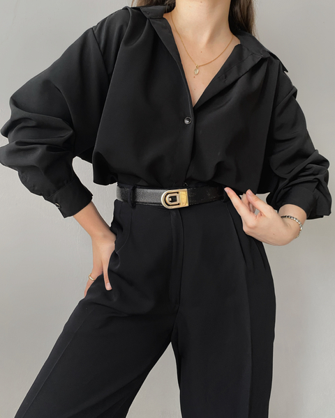 Camisa vintage preta (M)