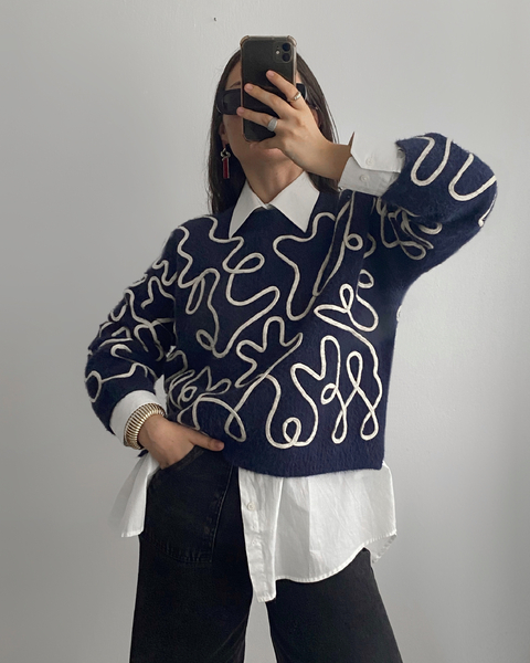 Suéter linha marinho (M) - comprar online