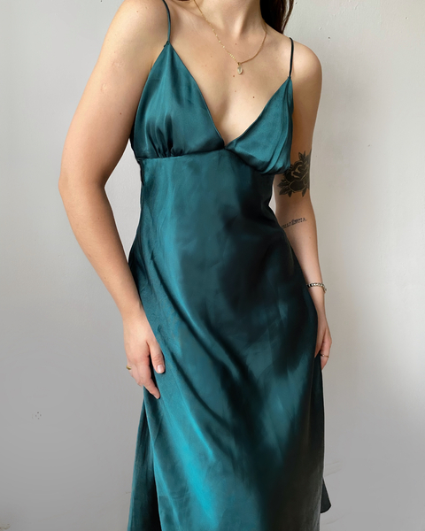 Vestido vintage cetim (P/M)