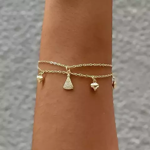 Pulseira nossa senhora e corações - comprar online