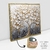 Quadro Pintura De Uma Árvore Abstrata Branca e Dourada - loja online