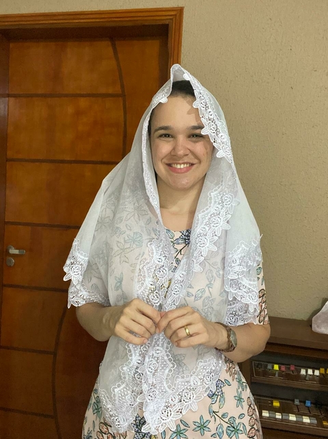 Véu leticia- renda 8cm - comprar online