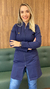 Jaleco Feminino Azul Marinho Two Way com Elastano - Marie - loja online