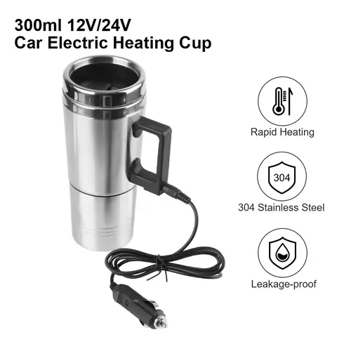 Termo Calefactora Para Vehículo, hervidor de viaje para acampar, hervidor eléctrico. 12V, 24V 300ml. - comprar en línea