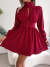 Vestido Acampanado De Manga Larga Elegante